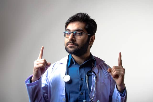 doctor DSP pointing upwards